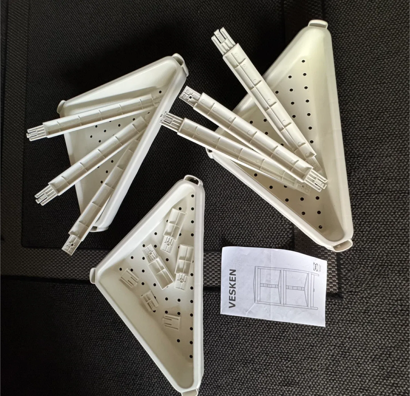 Ikea Vesken Corner Shelf Unit - White