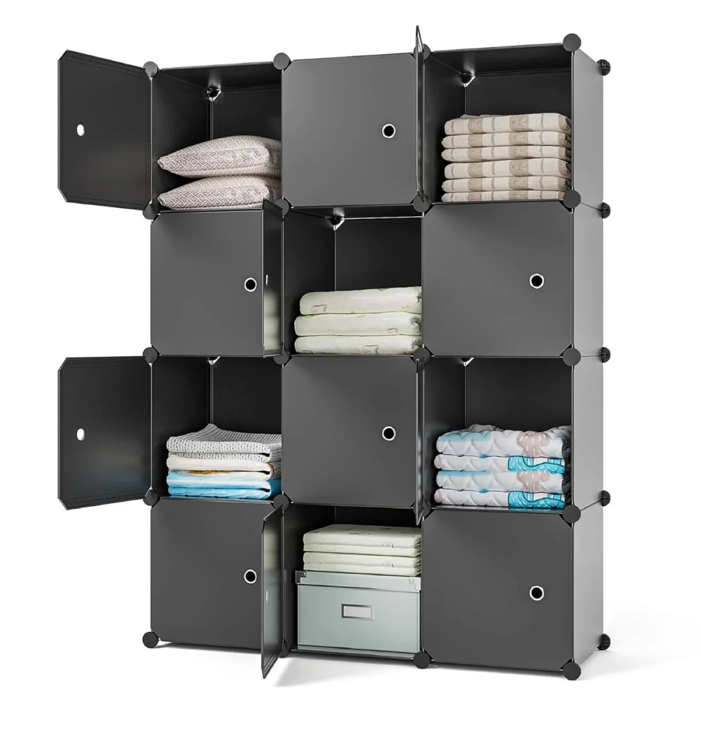 Modular Cube Storage Organizer - Black thumbnail