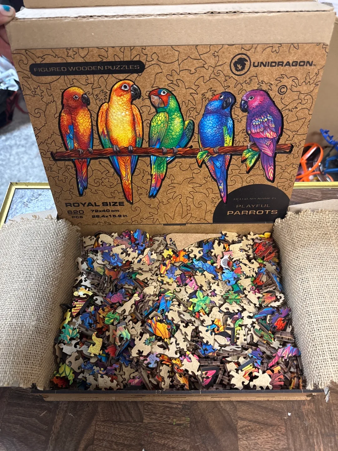 Unidragon Playful Parrots Wooden Puzzle - Royal Size image indicator(5)