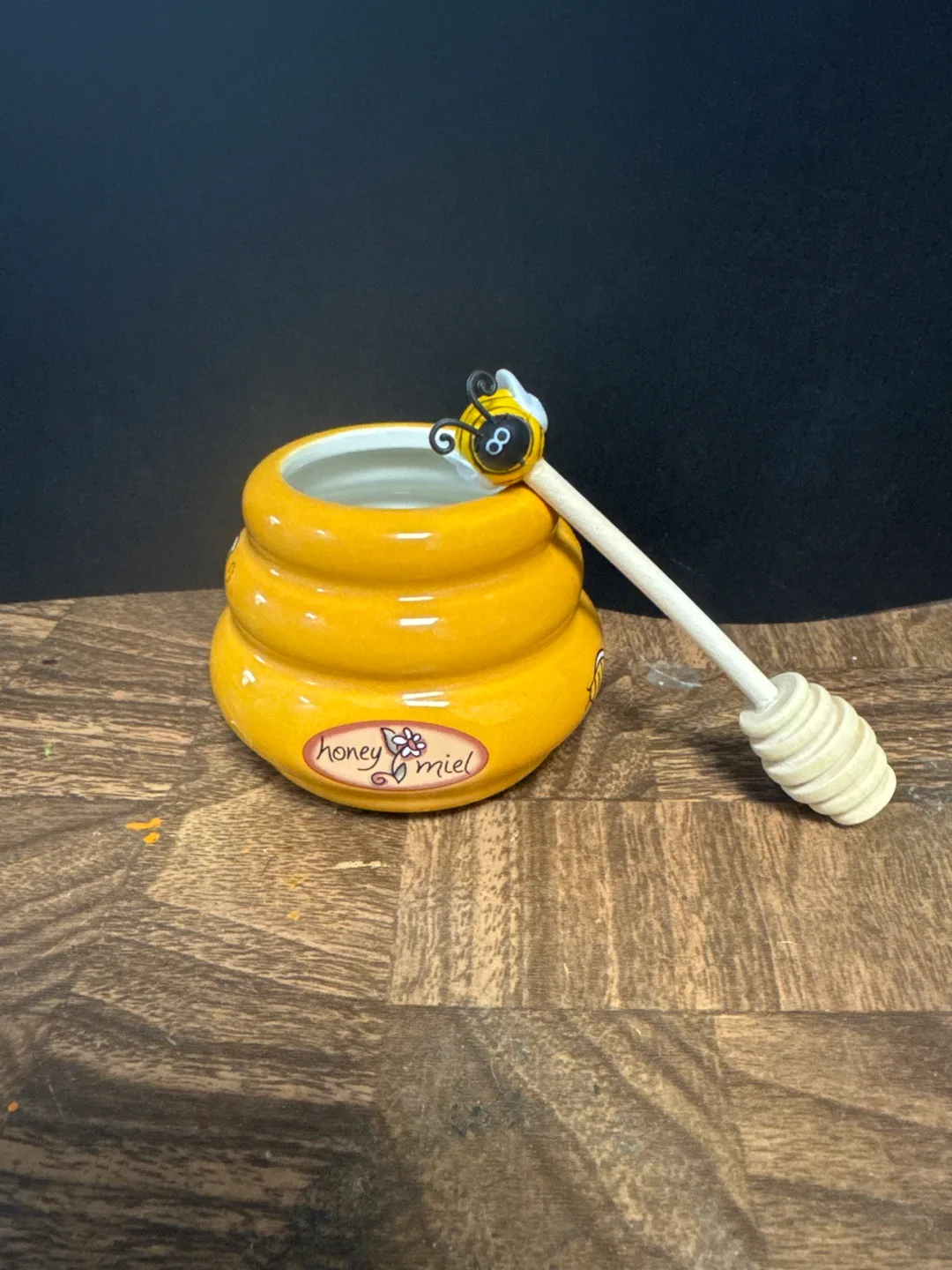 Honey Miel Beehive Honey Pot with Dipper image indicator(3)