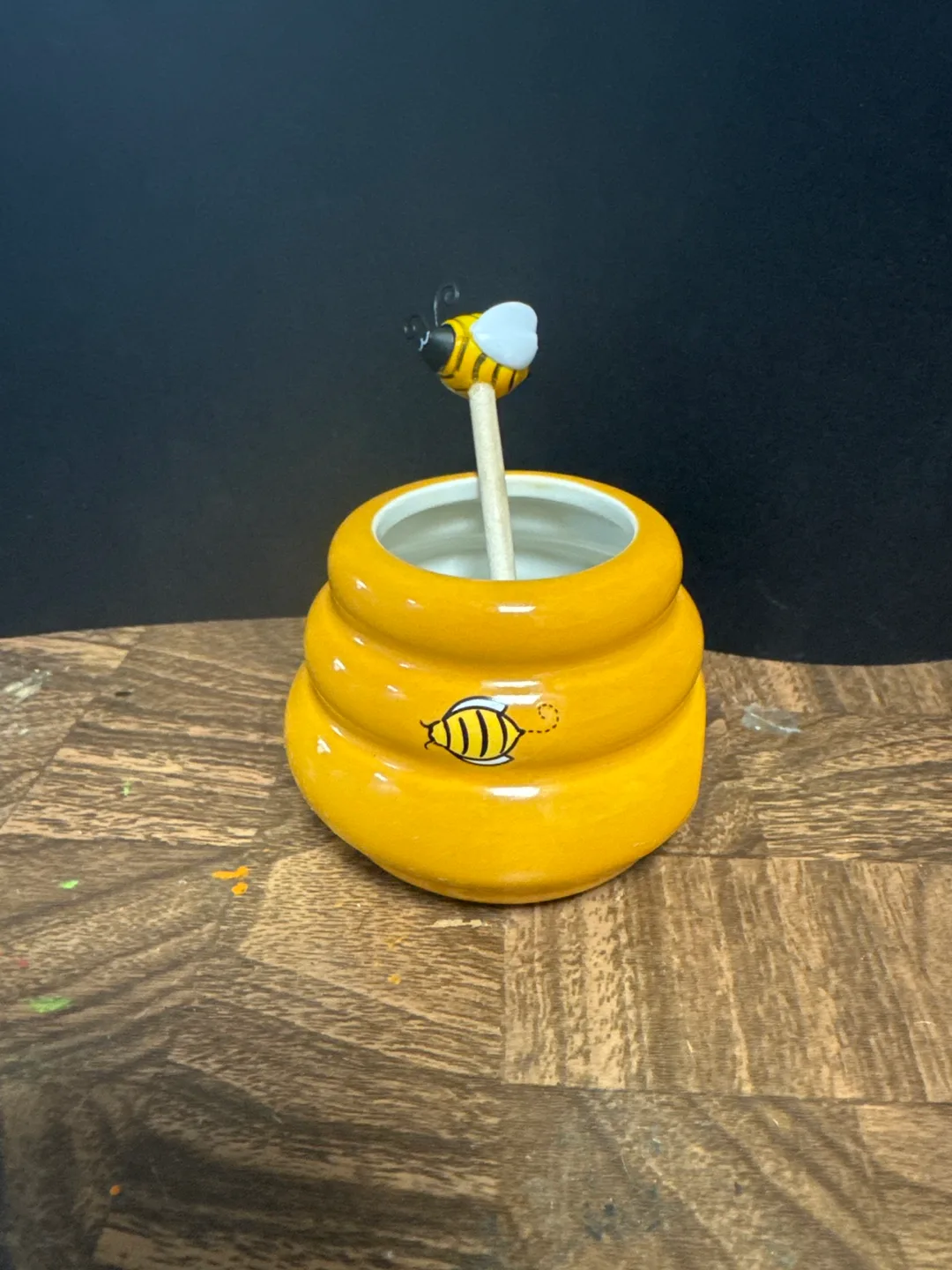 Honey Miel Beehive Honey Pot with Dipper image indicator(4)