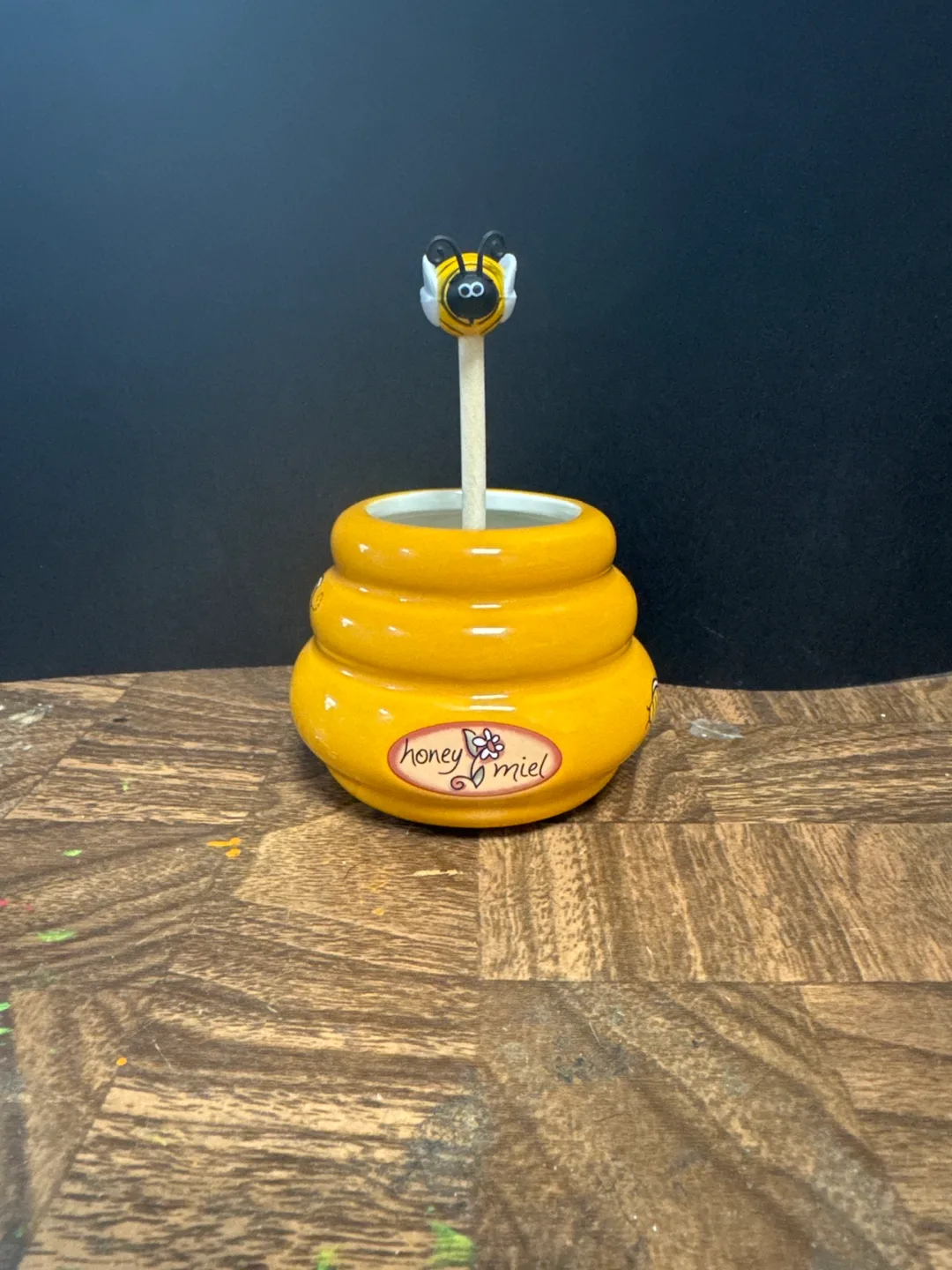 Honey Miel Beehive Honey Pot with Dipper