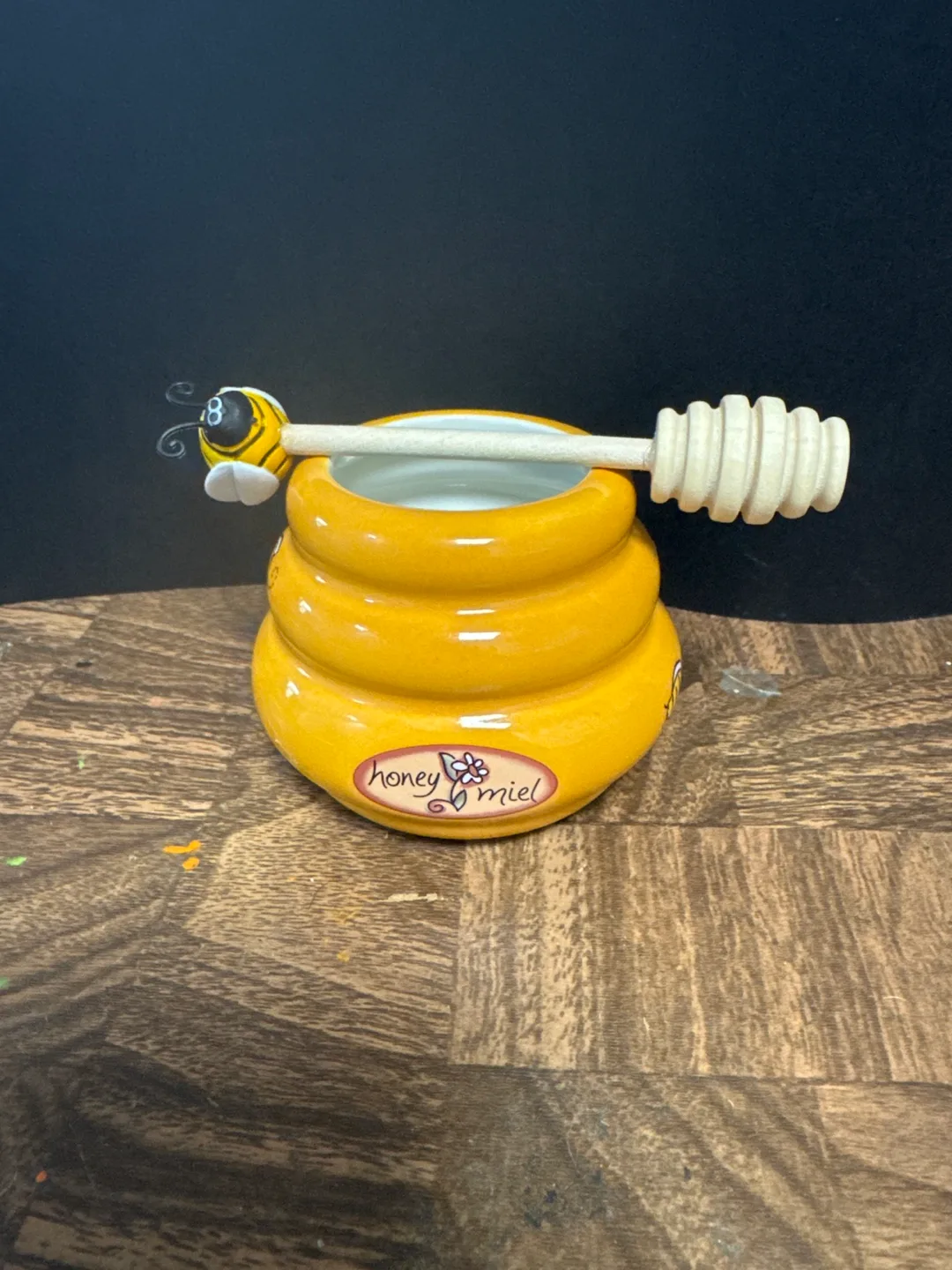 Honey Miel Beehive Honey Pot with Dipper image indicator(2)