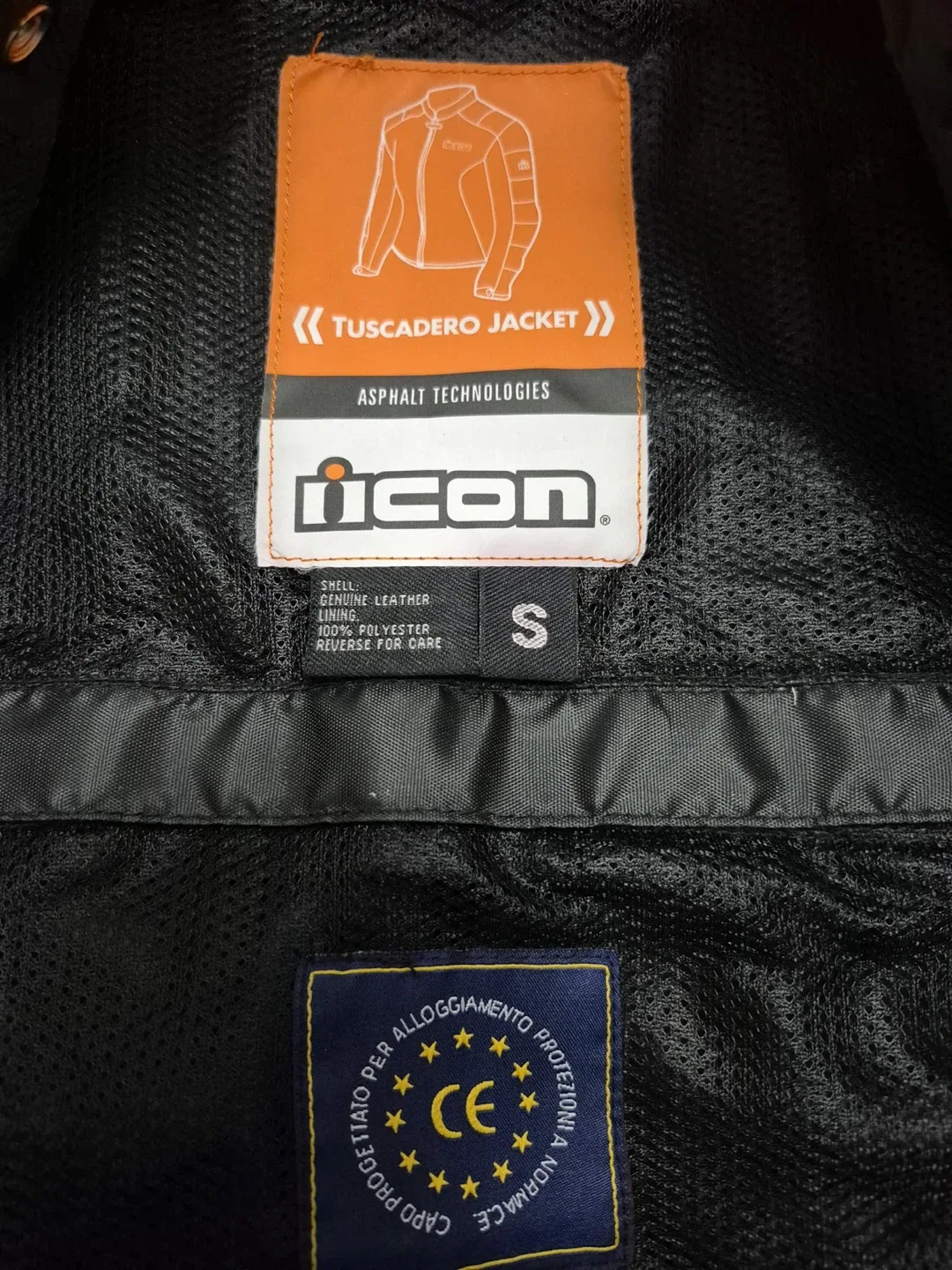 Icon Black Leather Motorcycle Jacket image indicator(6)