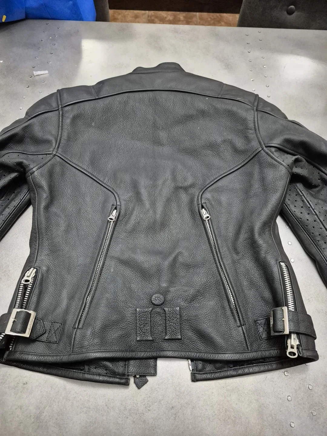 Icon Black Leather Motorcycle Jacket image indicator(2)