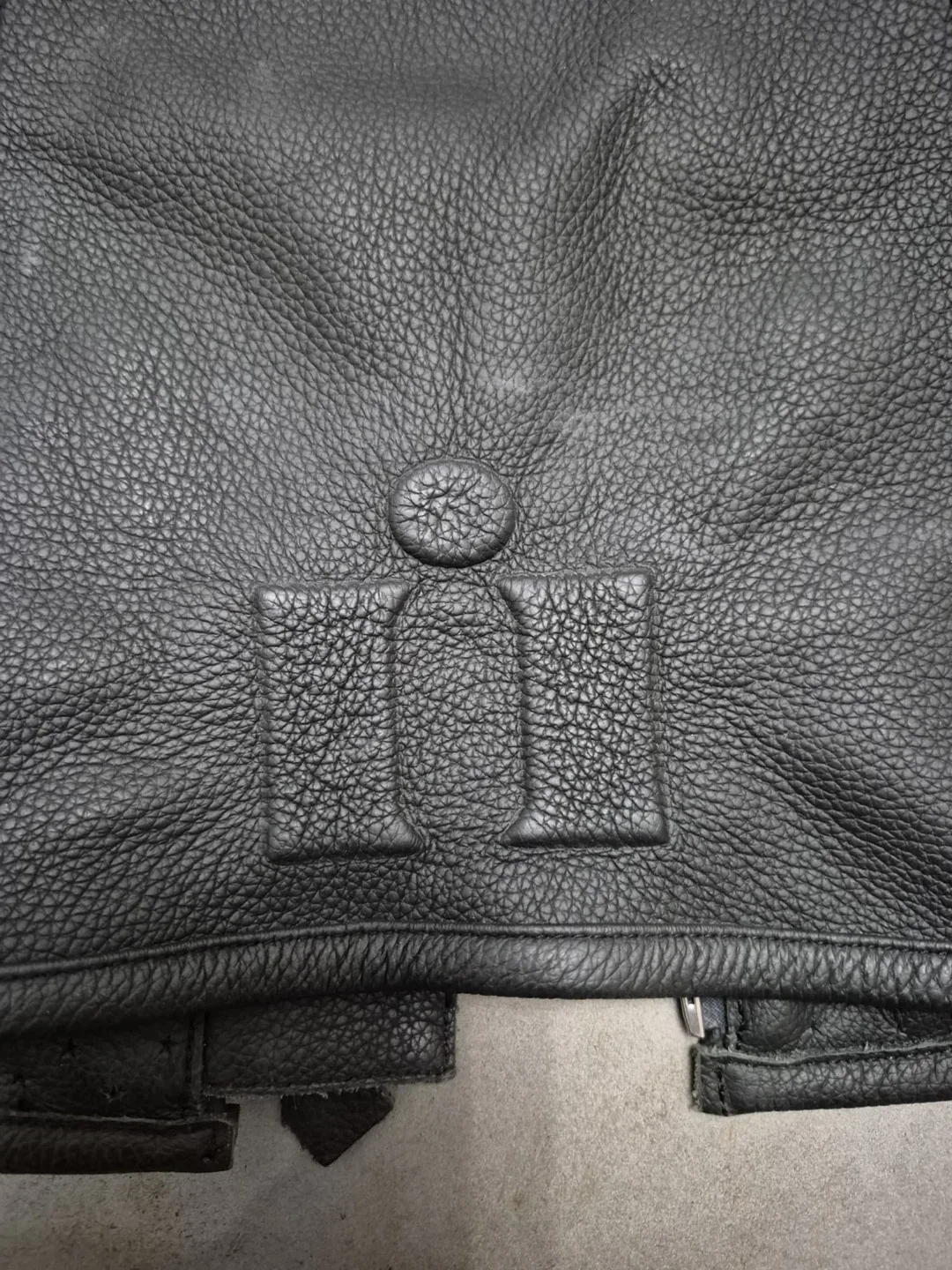 Icon Black Leather Motorcycle Jacket image indicator(7)