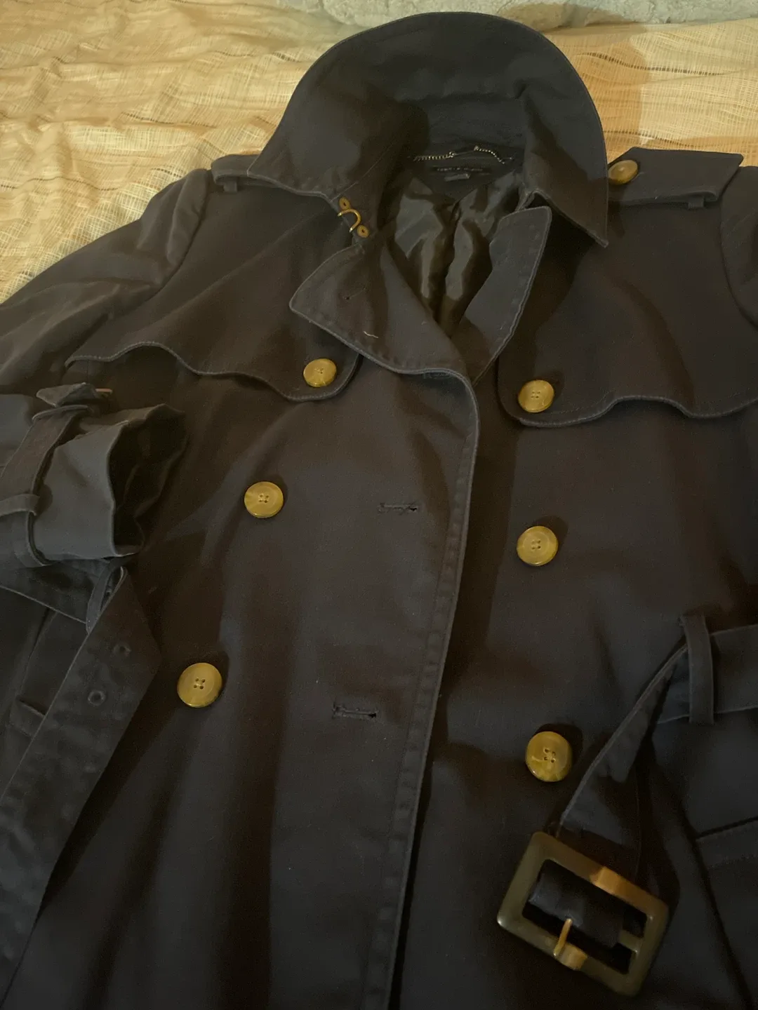 Tommy Hilfiger Black Trench Coat image indicator(4)