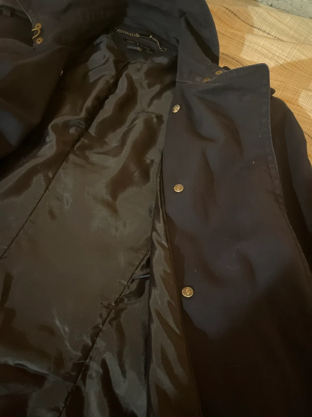 Tommy Hilfiger Black Trench Coat image indicator(6)