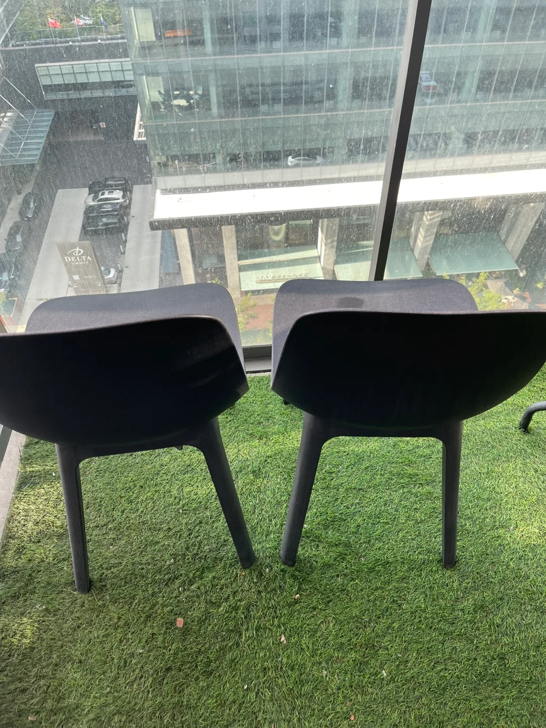 Set of 2 IKEA ODGER Black Chairs image indicator(3)