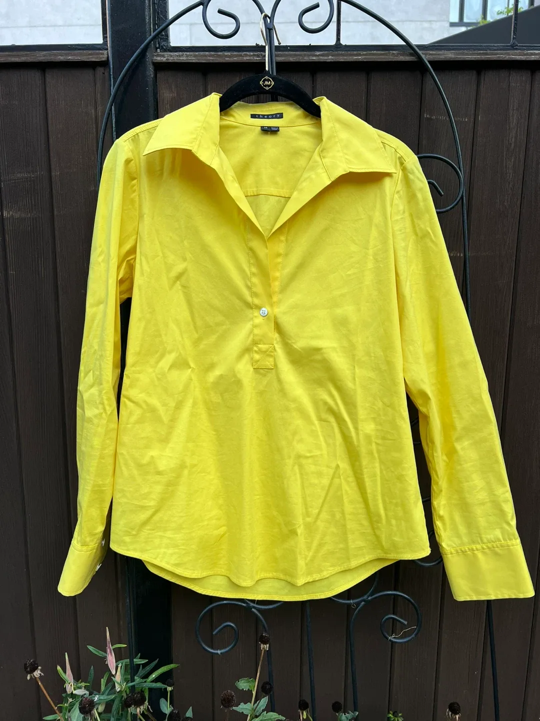 Theory Yellow Blouse - Size M thumbnail