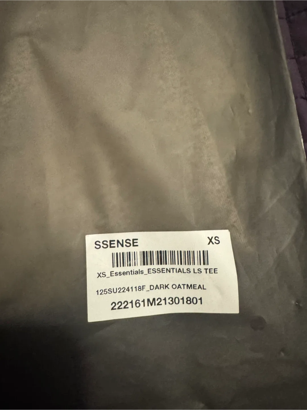 New ESSENTIALS Fear of God LS Tee - XS - Dark Oatmeal image indicator(4)