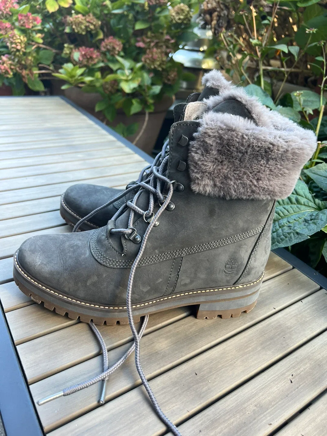 Timberland Gray Suede Boots - Women's Size 10 thumbnail