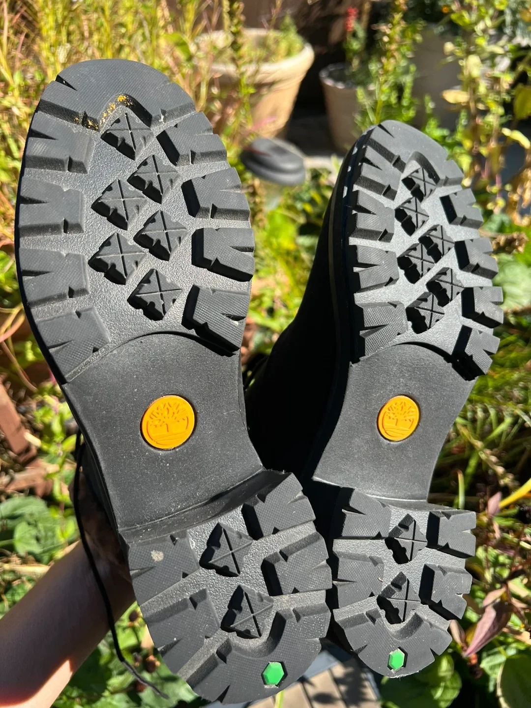 Timberland Black Suede Boots with Leopard Print Cuff image indicator(6)