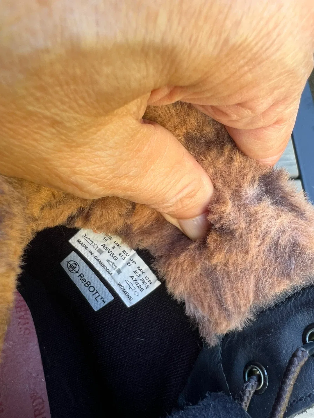 Timberland Black Suede Boots with Leopard Print Cuff image indicator(7)