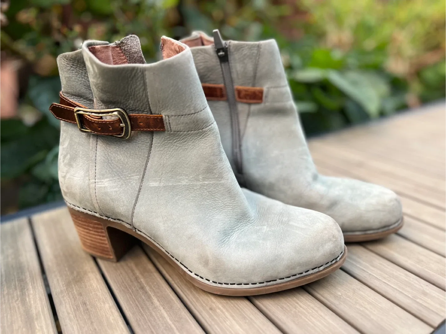 Dansko Gray Leather Ankle Boots Size 40 or 9.5 thumbnail