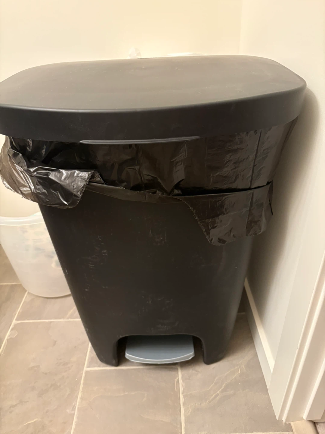 13 Gallon Black Step-On Trash Can