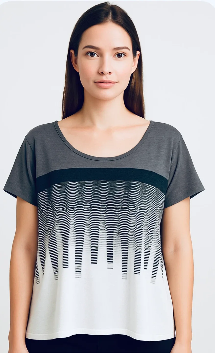 Active Zone Essentials Grey & White T-Shirt thumbnail
