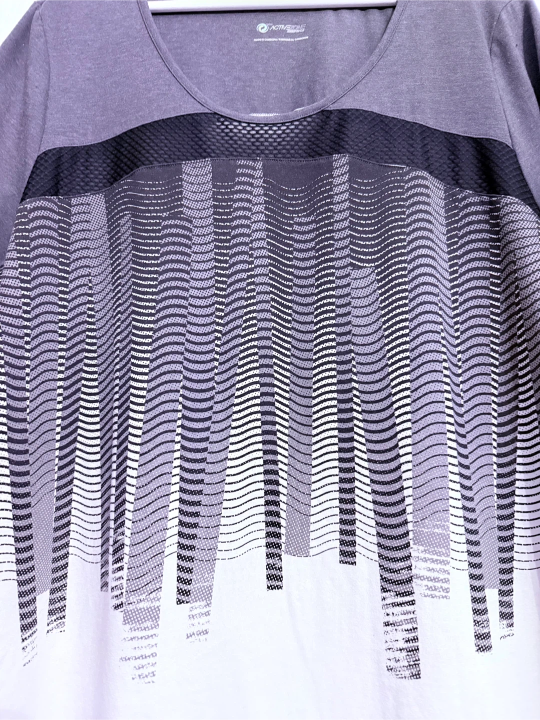 Active Zone Essentials Grey & White T-Shirt - photo 3