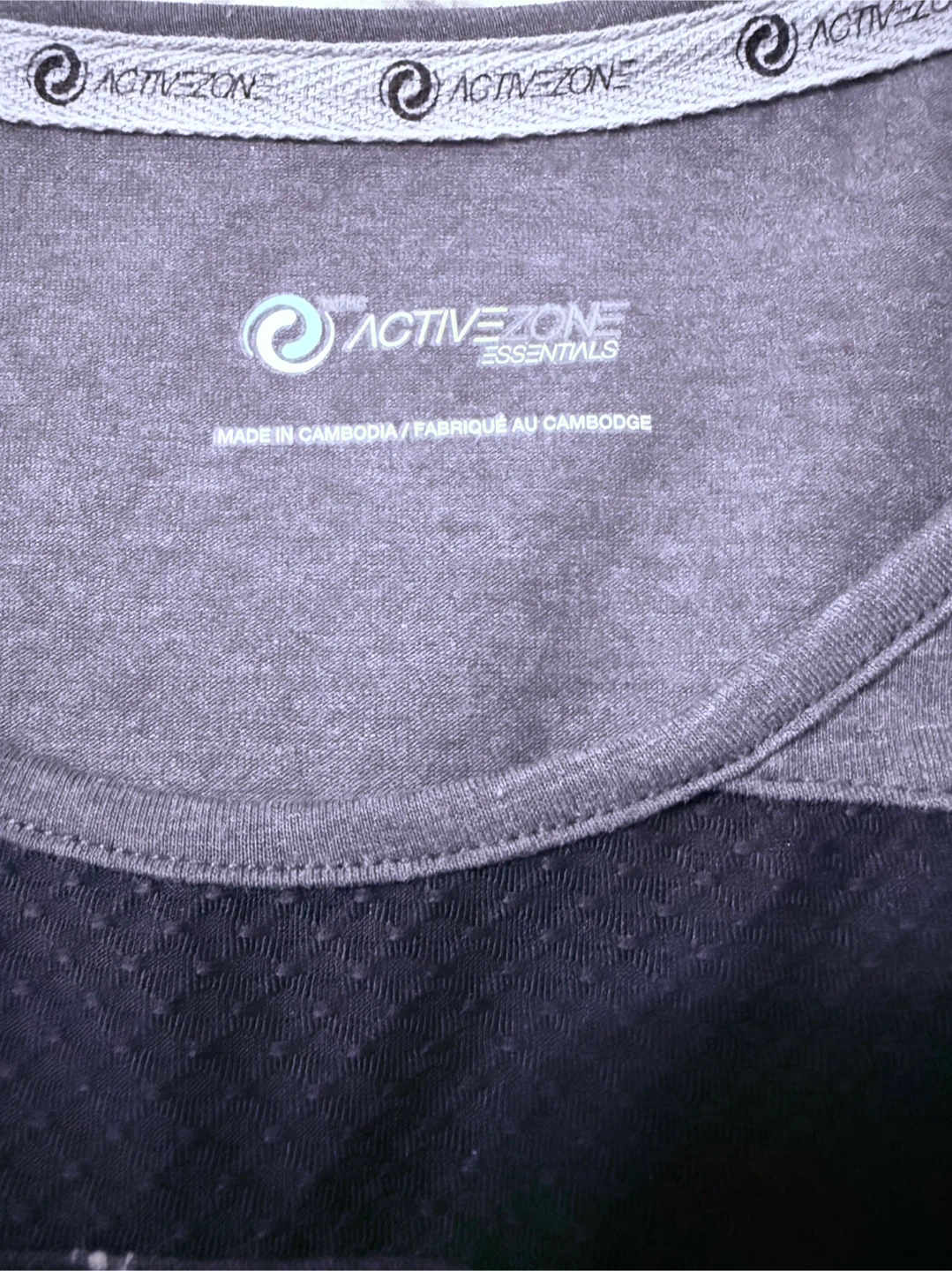 Active Zone Essentials Grey & White T-Shirt - photo 5