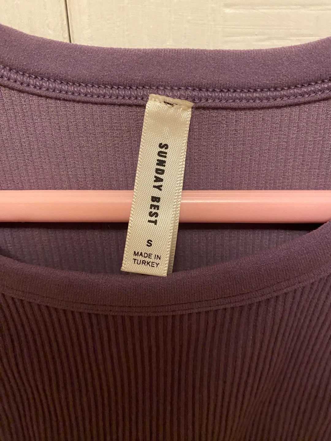 Sunday Best Purple Ribbed Tank Top - Size S image indicator(2)