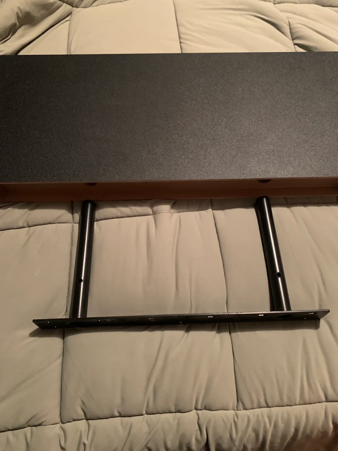 Black Desk Shelf with Mounting Brackets image indicator(3)