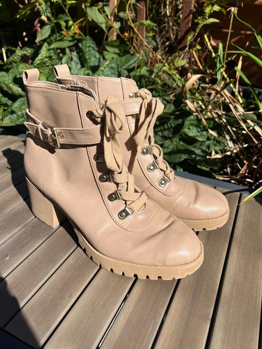 Beige Ankle Boots - Size 10 thumbnail