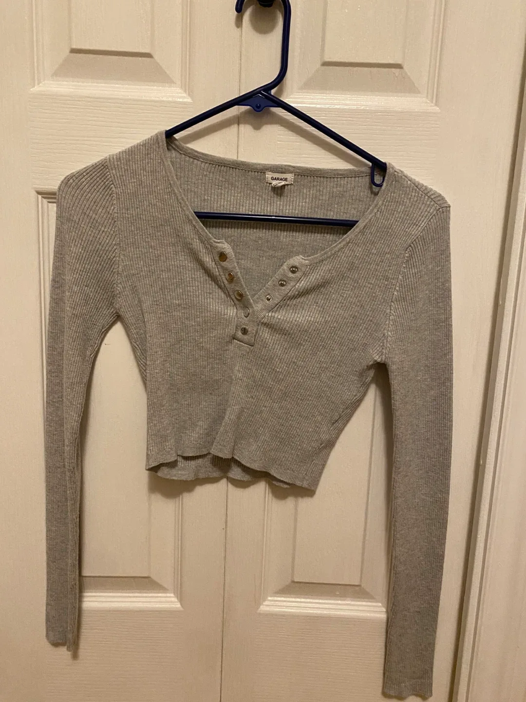 Garage Grey Long Sleeve Top - Size S thumbnail