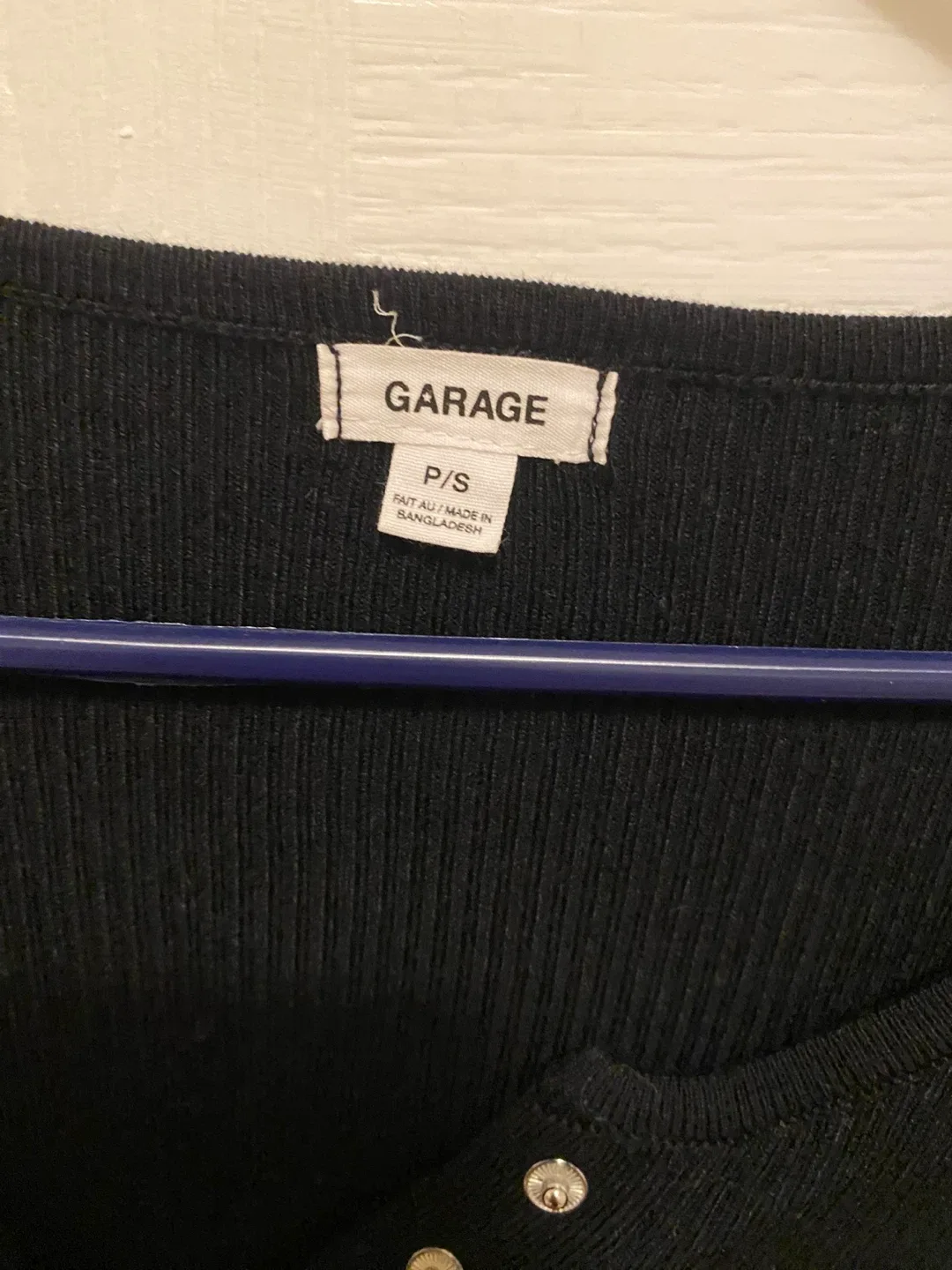 Garage Black Long Sleeve Top Size S image indicator(2)