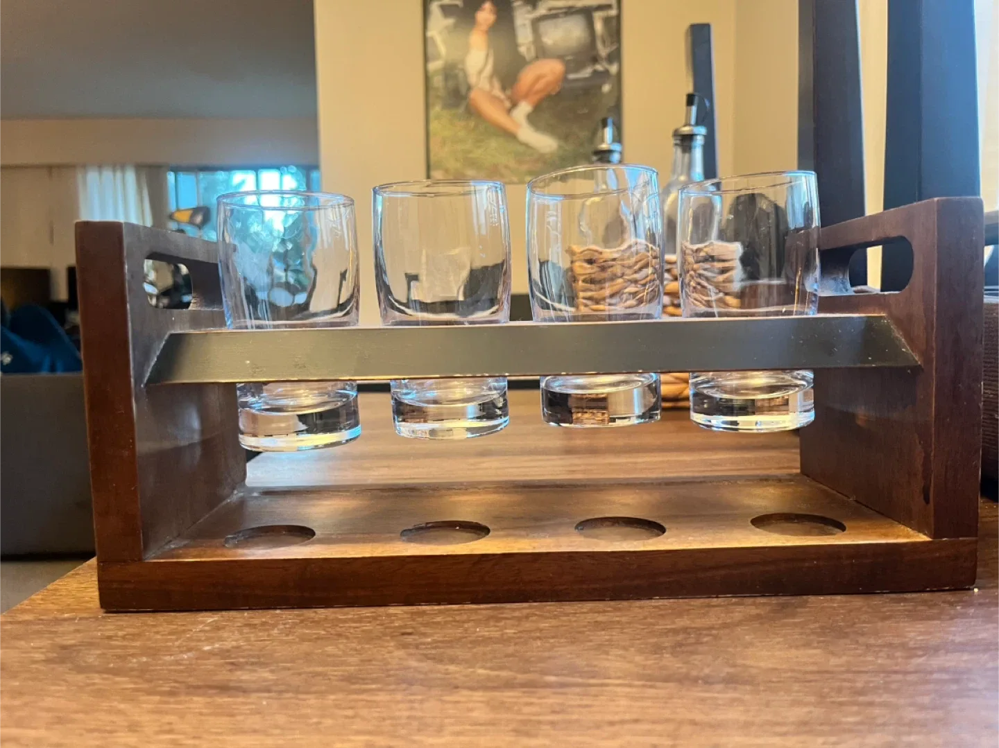 Beer Flight Tasting Set with Wooden Holder thumbnail