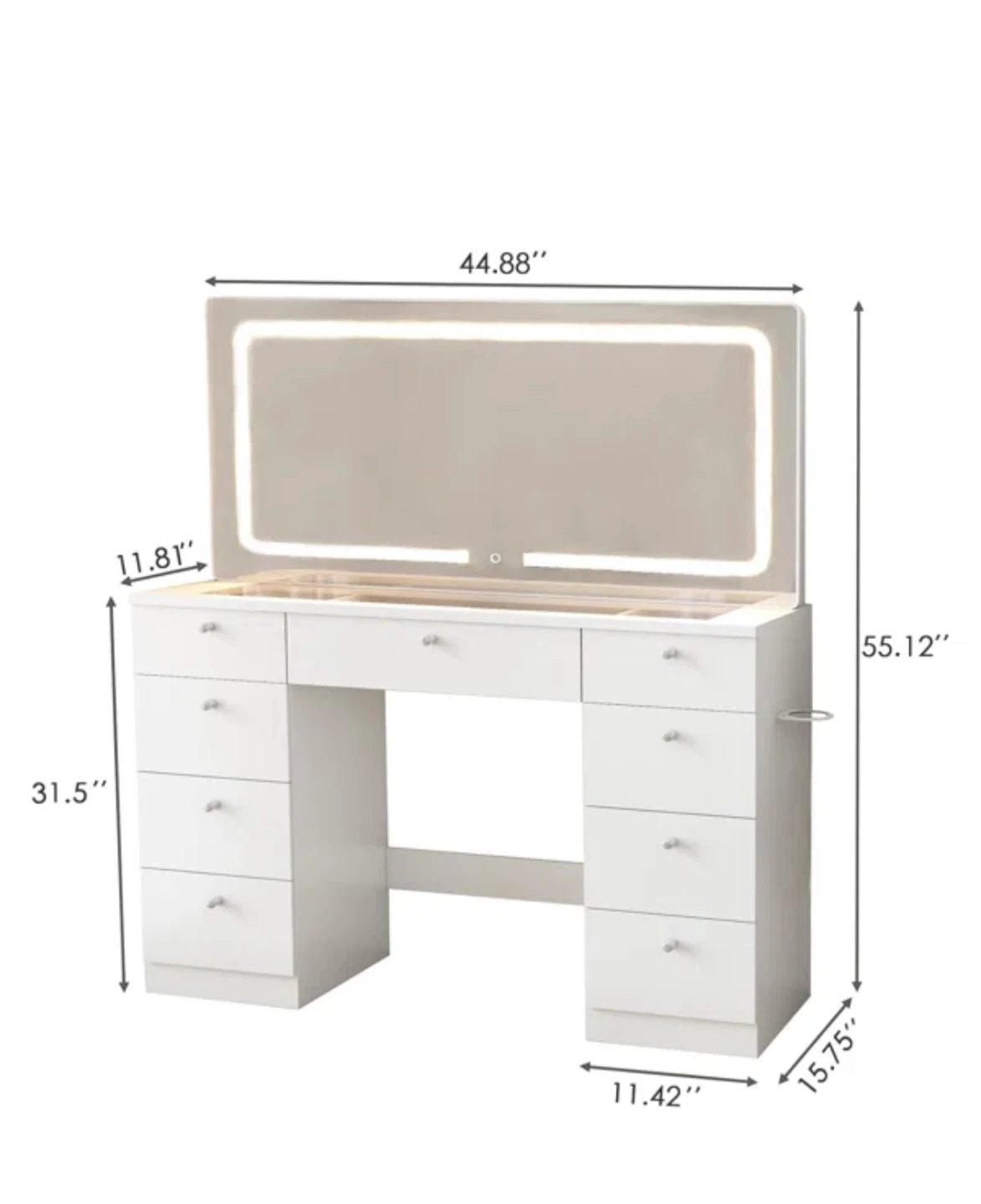 Makeup Vanity with LED Mirror — $160 OBO - photo 4