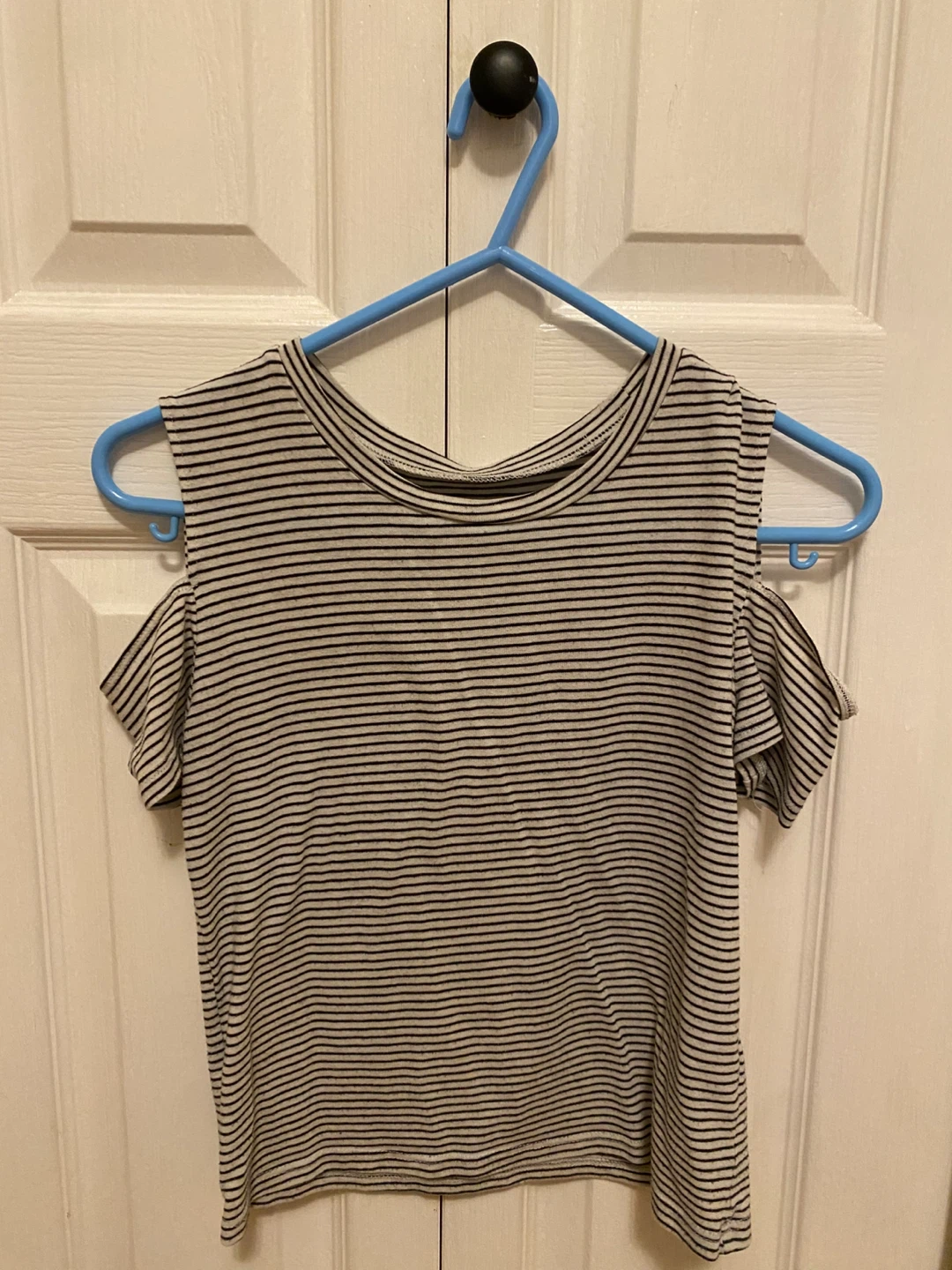 Hollister Striped Cold Shoulder Top - XS