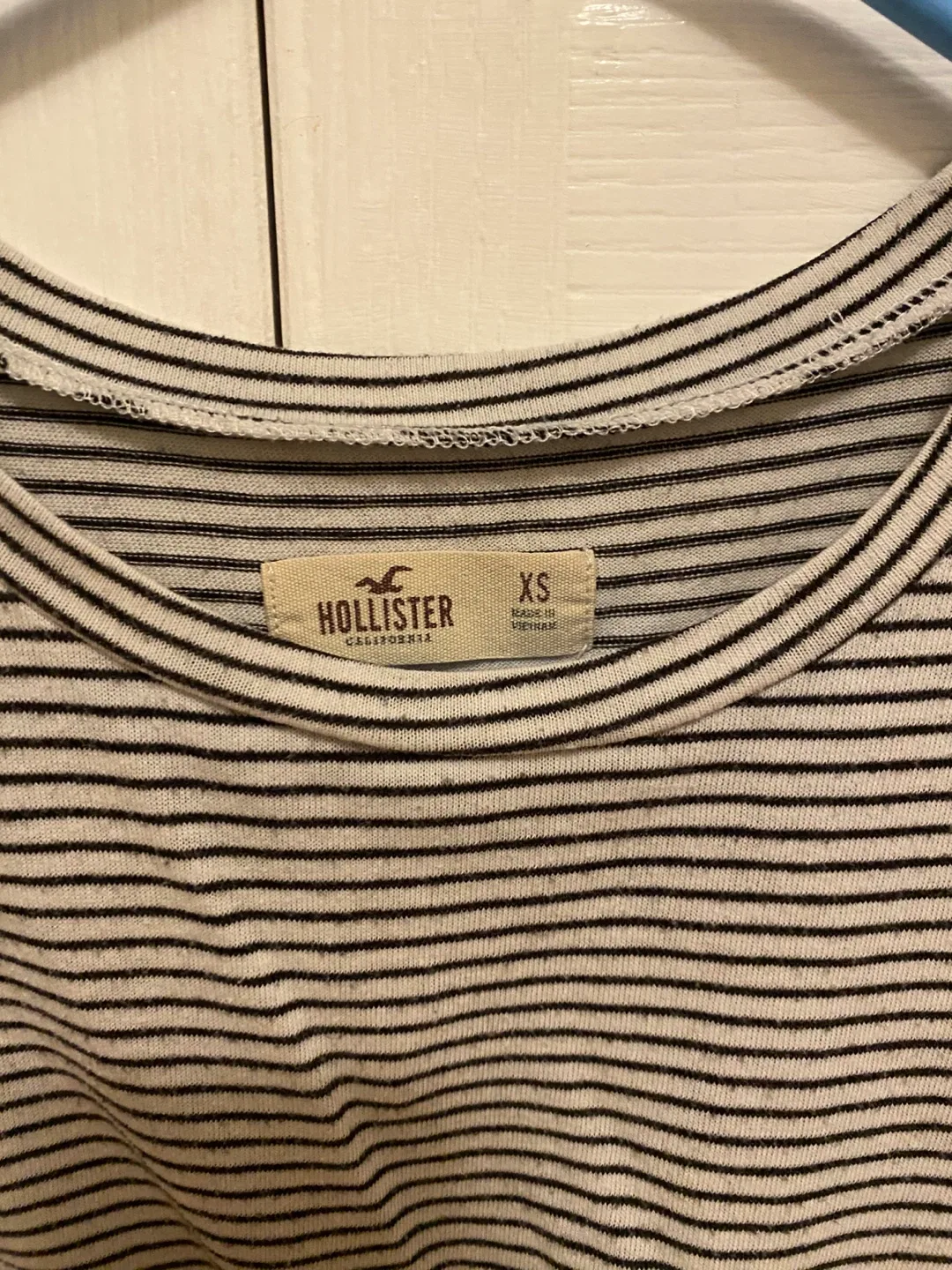 Hollister Striped Cold Shoulder Top - XS image indicator(2)