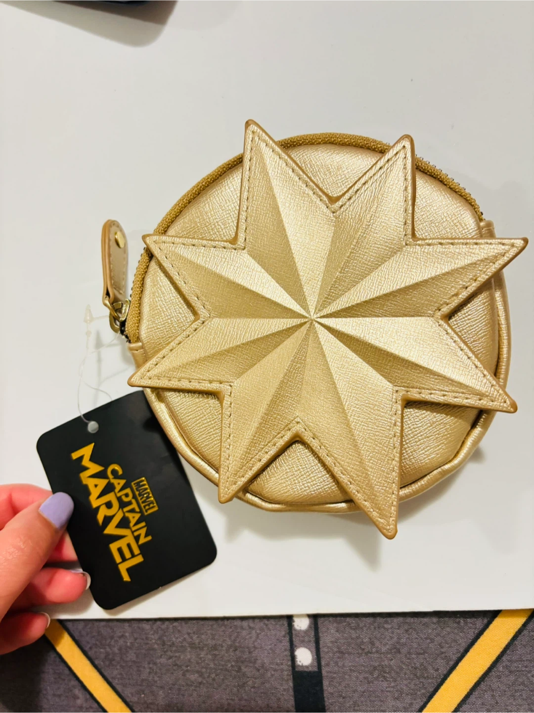 New Marvel Captain Marvel Gold Coin Purse