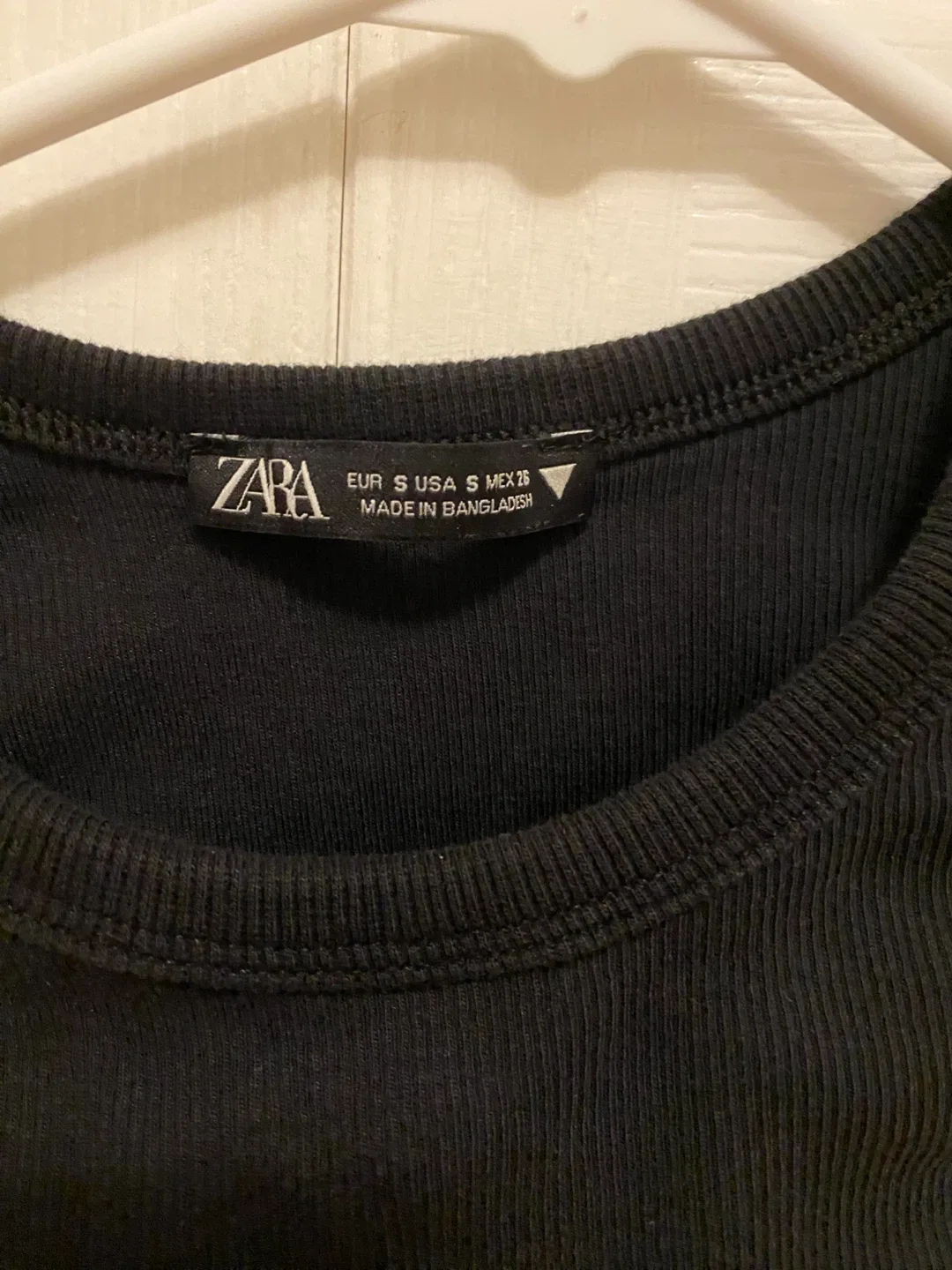 Zara Black Ribbed Tank Top - Size S image indicator(2)