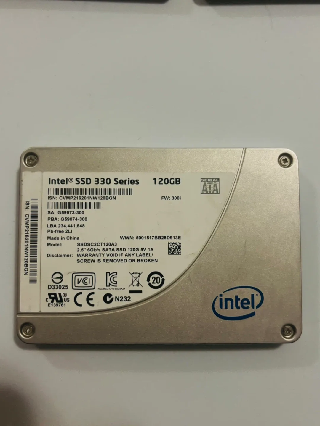 Intel and Samsung, SSD Drives - 120 GB each thumbnail