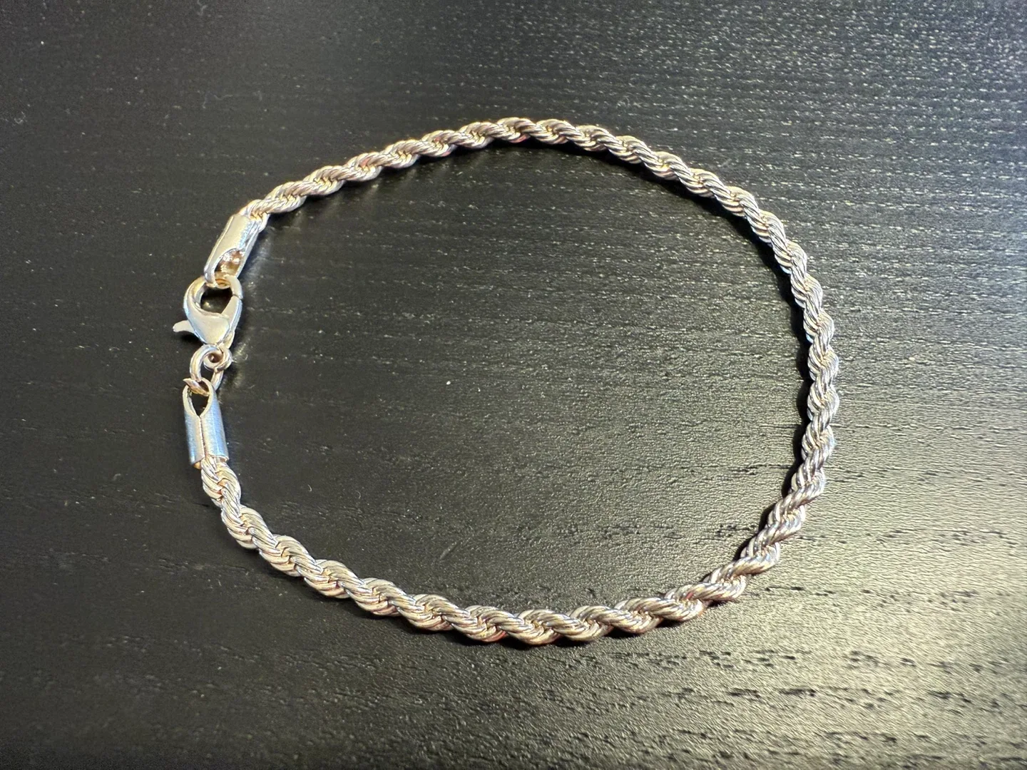 Brand New - Silver Rope Bracelet thumbnail