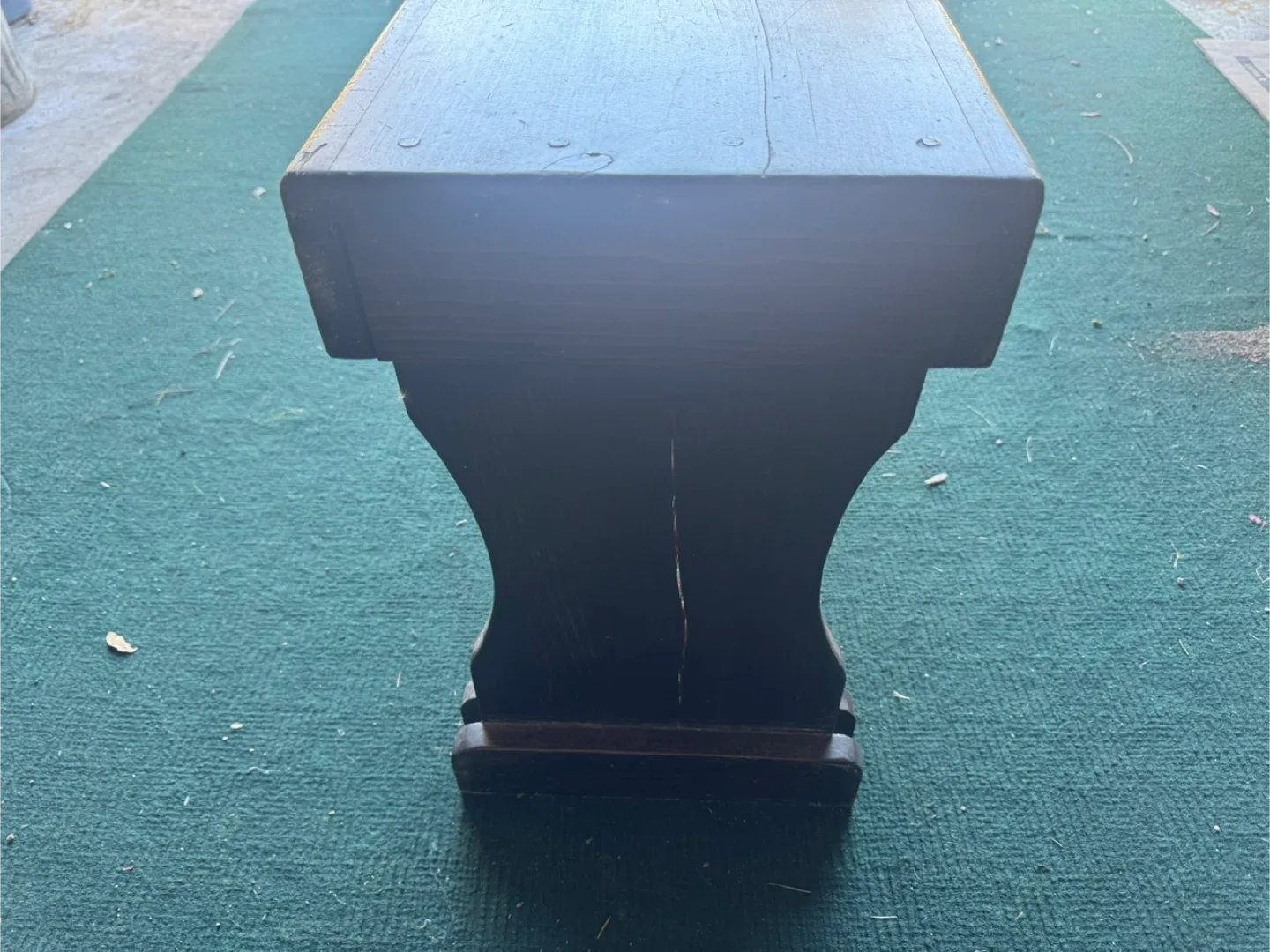 Dark Brown Wooden Bench image indicator(4)