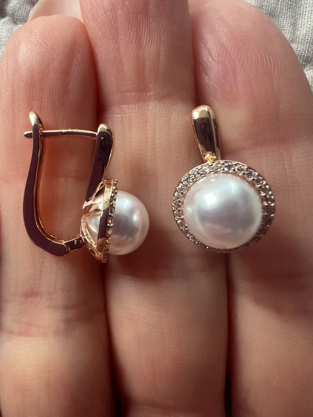14k pearl earrings