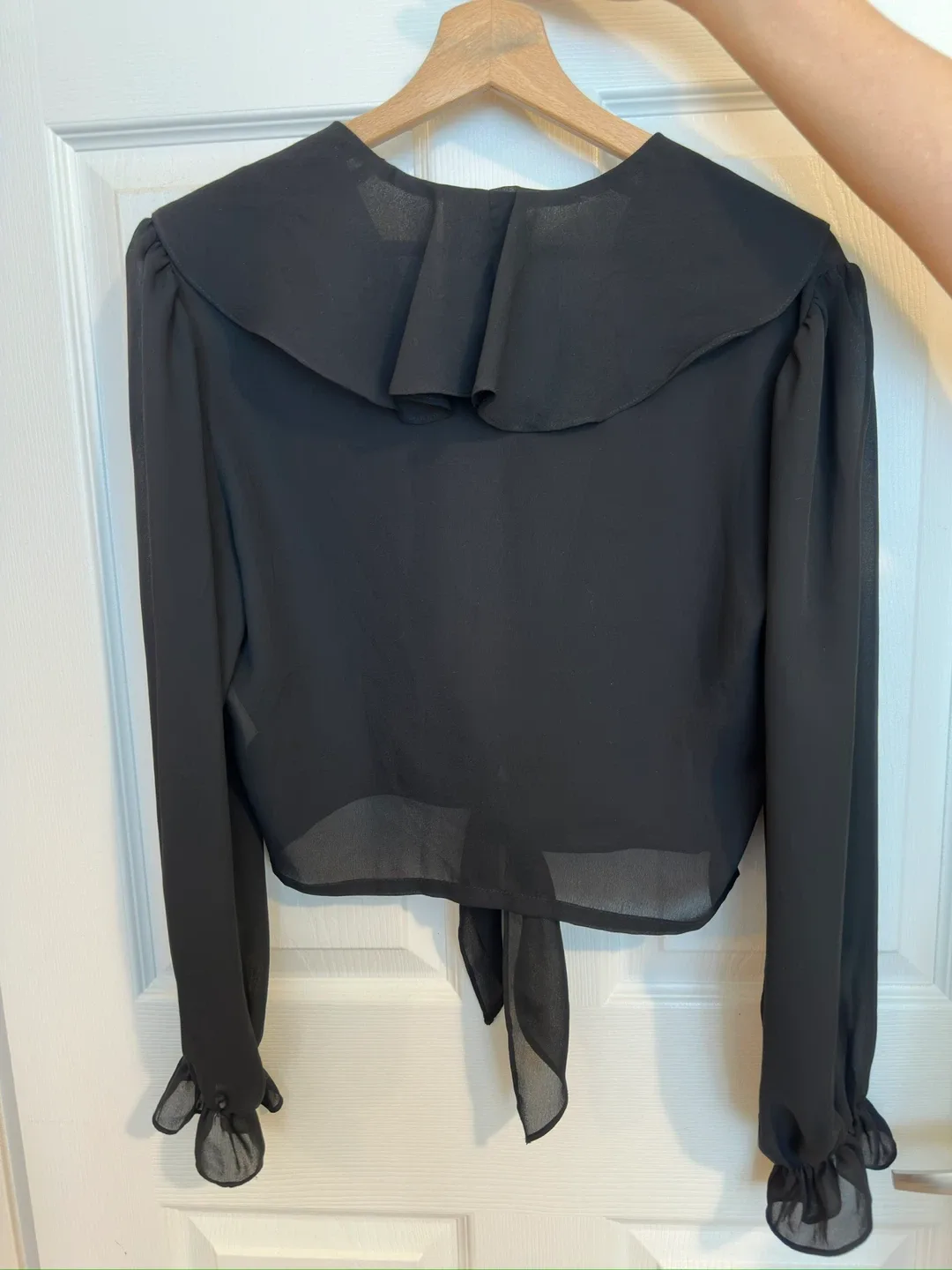Moda In Black Ruffle Blouse - Size S image indicator(2)