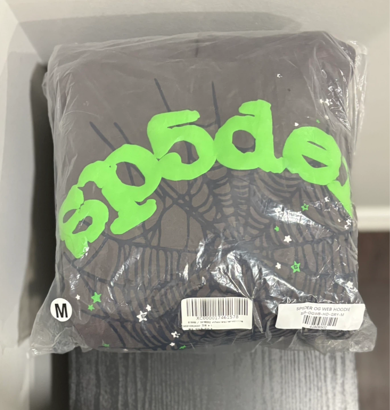 ⚠️OG GREY SP5DER HOODIE⚠️ (SIZE M) - photo 4