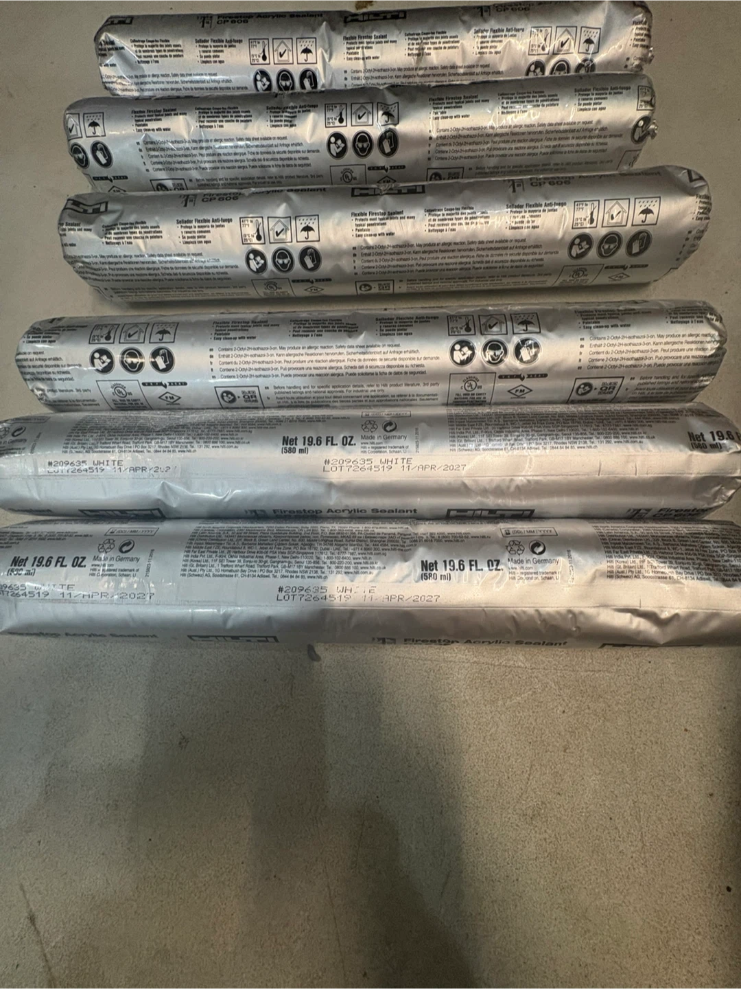 Hilti CP 606 Firestop Acrylic Sealant - New - photo 4