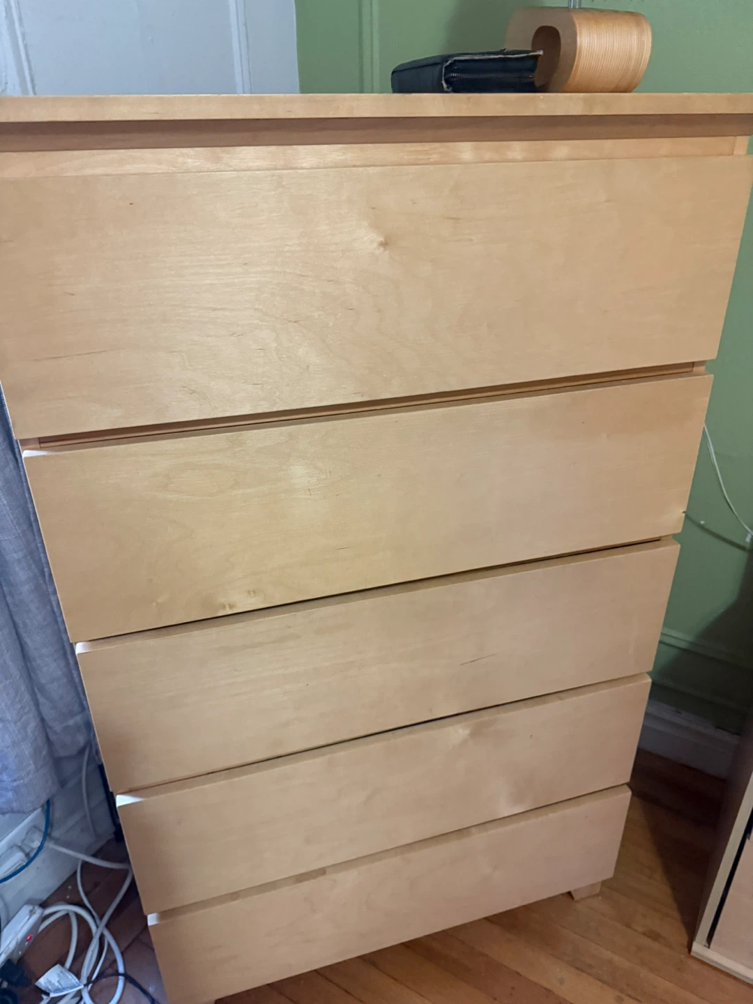 Tall Wooden 5-Drawer Dresser - photo 3