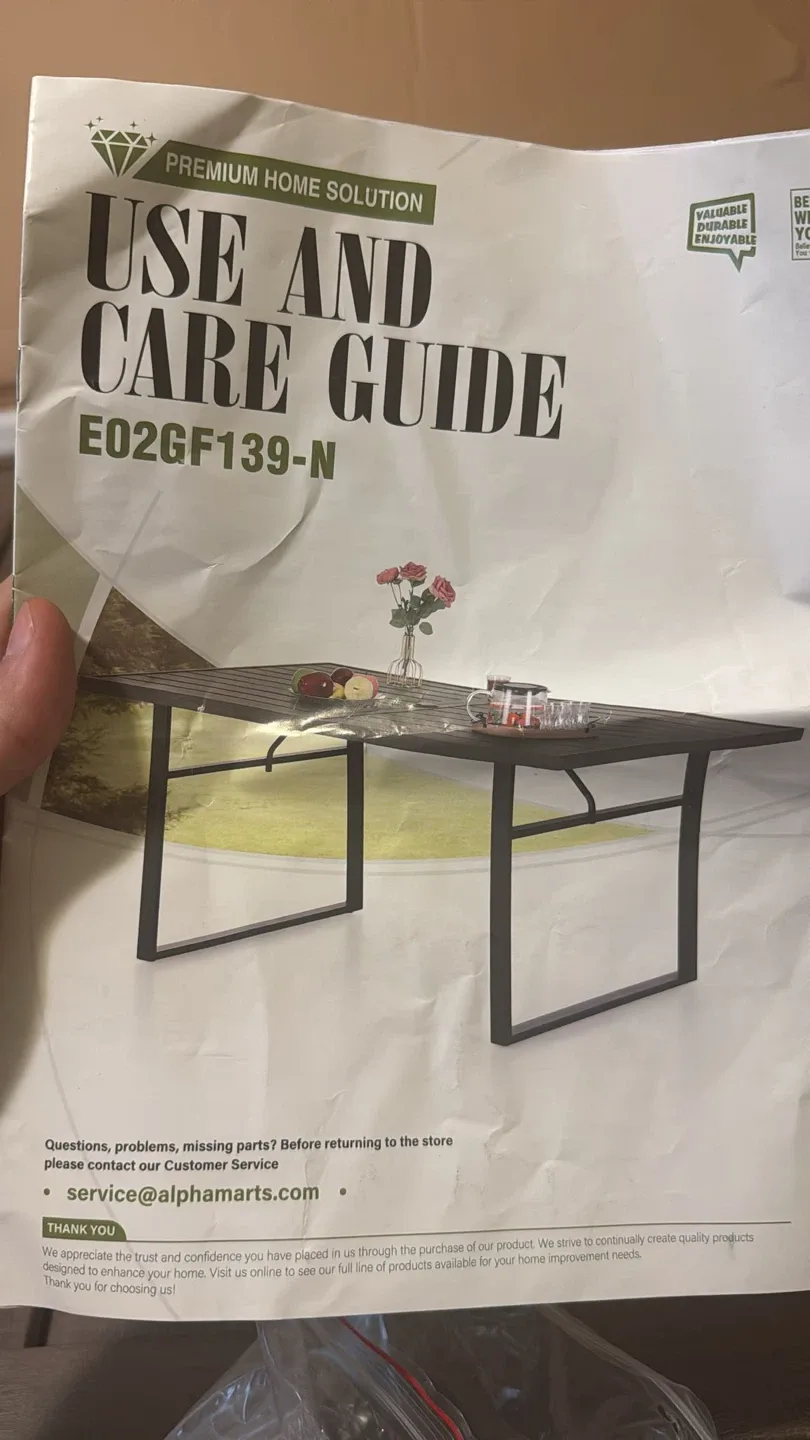 Phi Villa Patio Dining Table - Wood Grain Pattern image indicator(6)