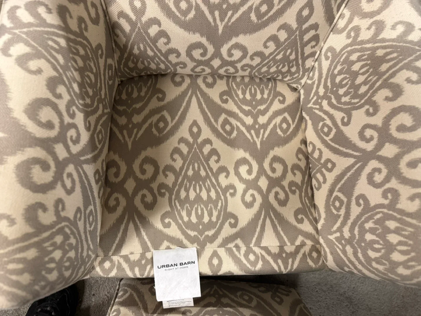 Patterned Accent Chair - Grey & White image indicator(6)