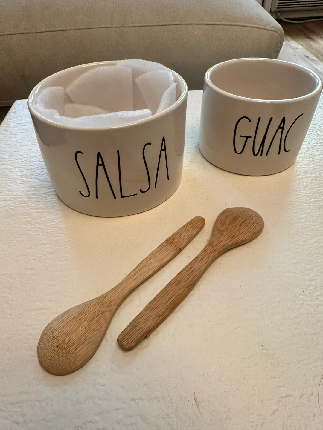 Rae Dunn Salsa & Guac Bowls with Spoons - photo 2