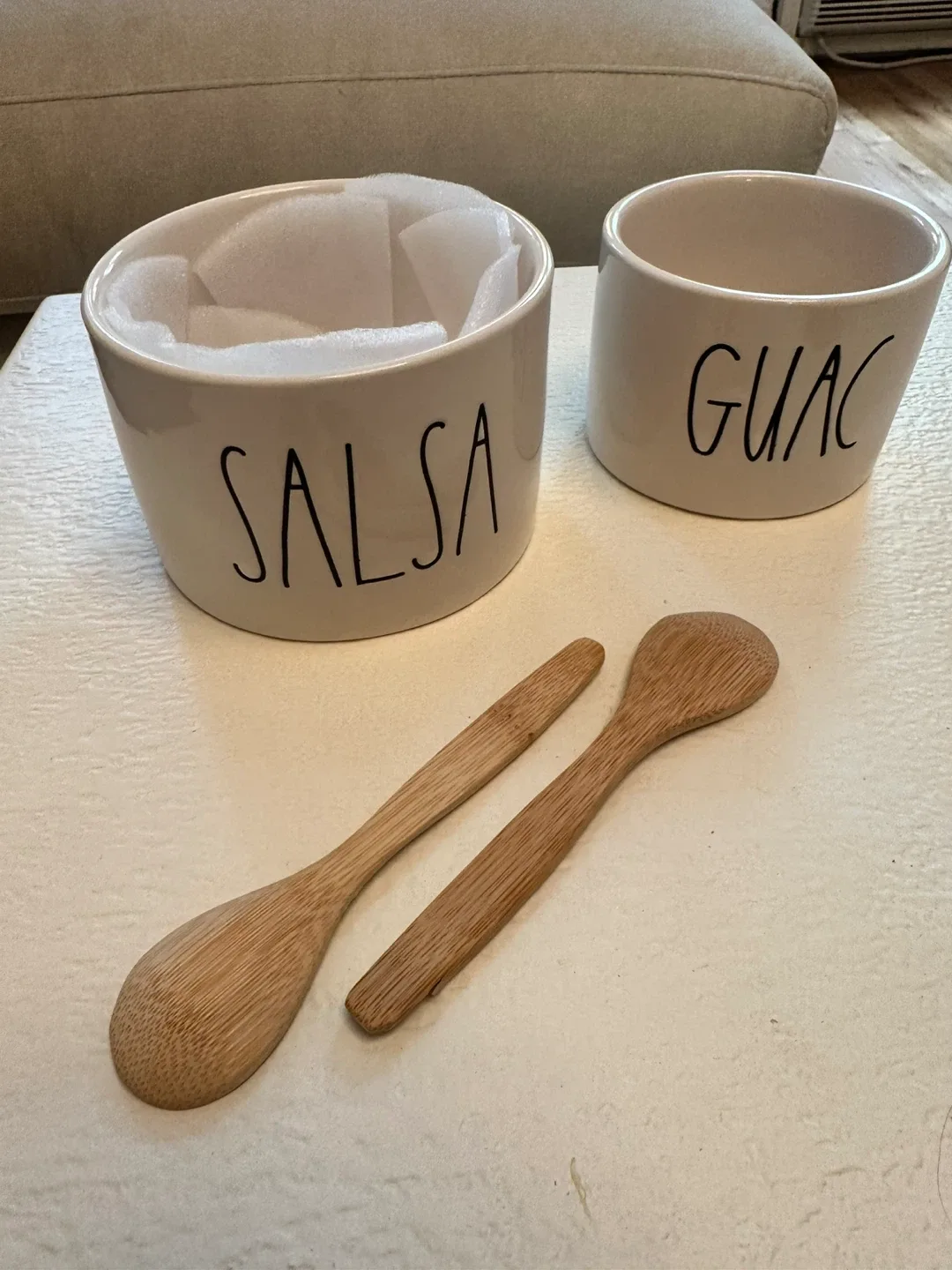 Rae Dunn Salsa & Guac Bowls with Spoons image indicator(2)