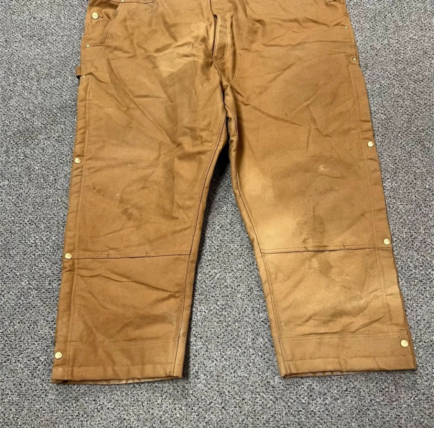 Carhartt Brown double knee Bib Overalls image indicator(4)