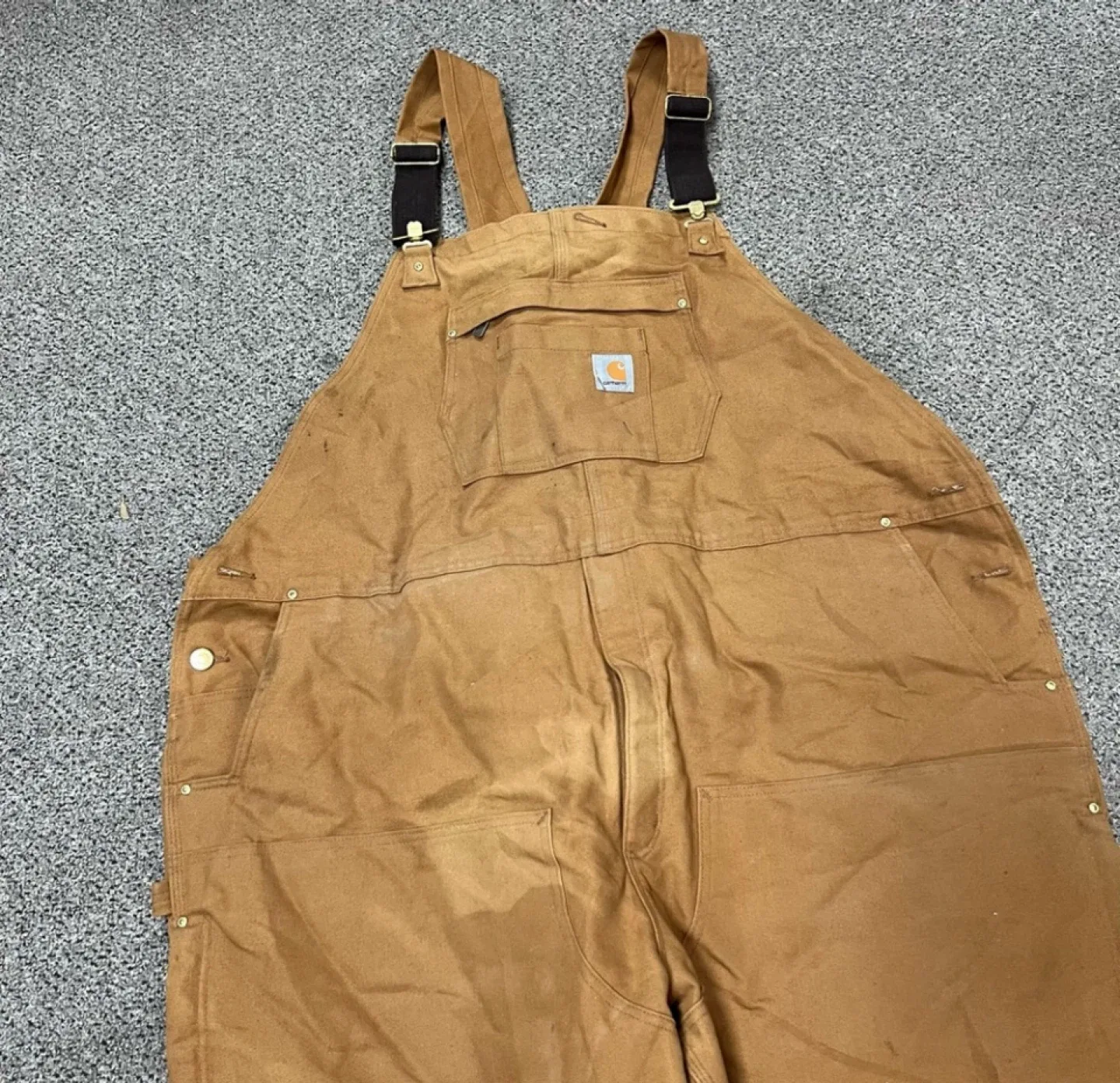 Carhartt Brown double knee Bib Overalls image indicator(5)