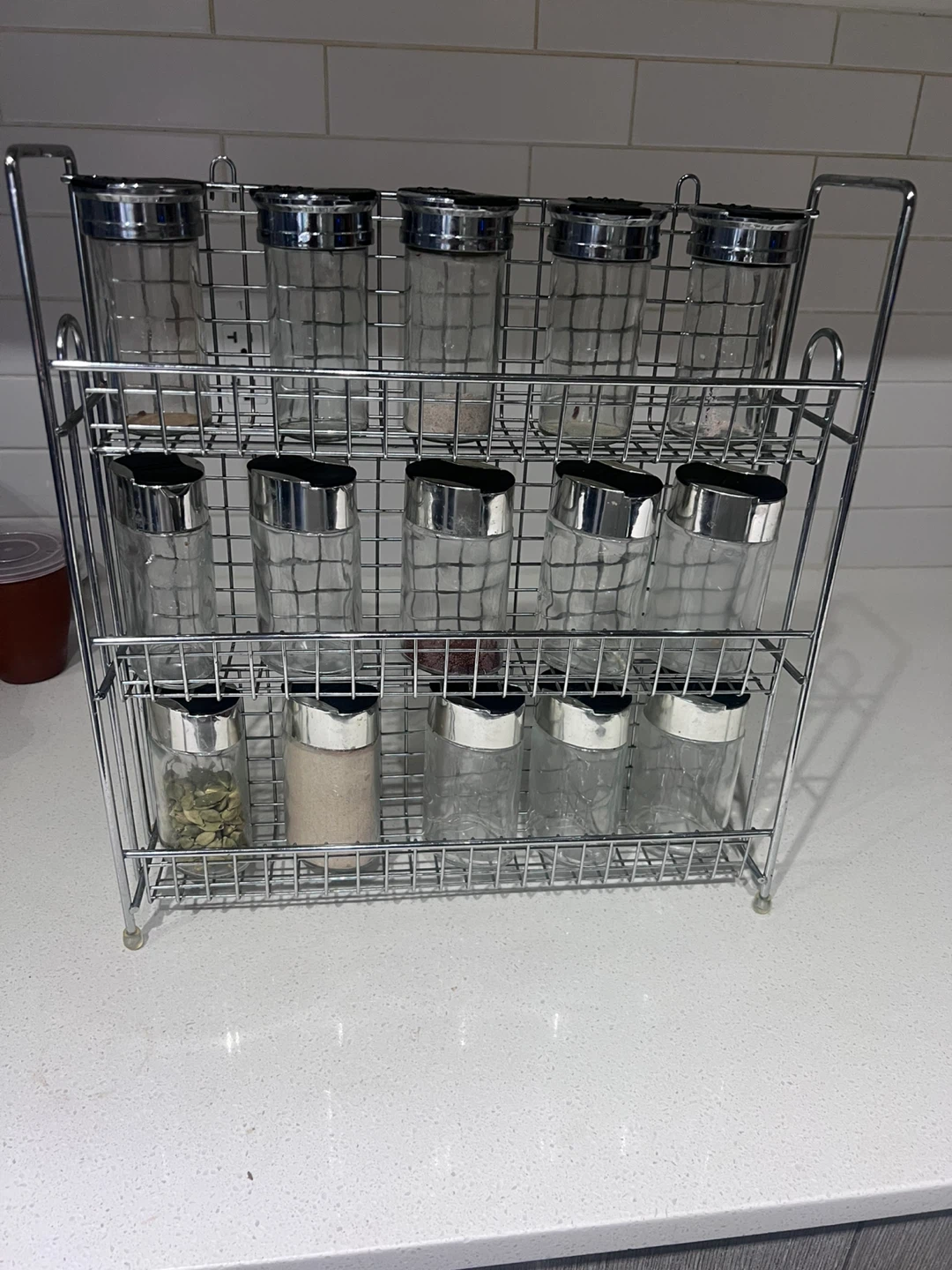Spice Rack with 15 jars