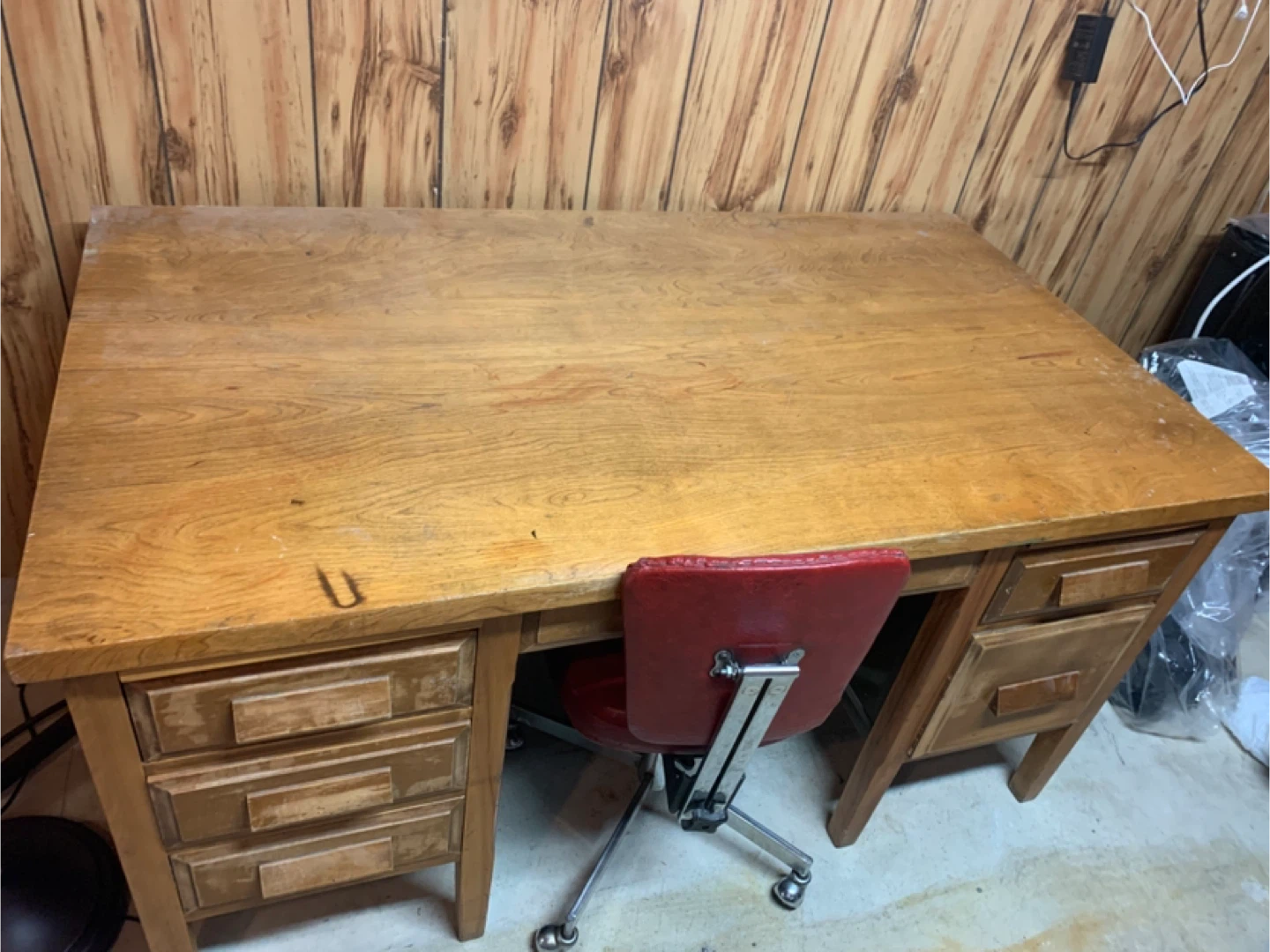 Wooden Desk and Chair Set - photo 2